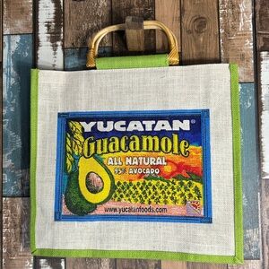 Nature Bags Coloful Wooden Handle Tote